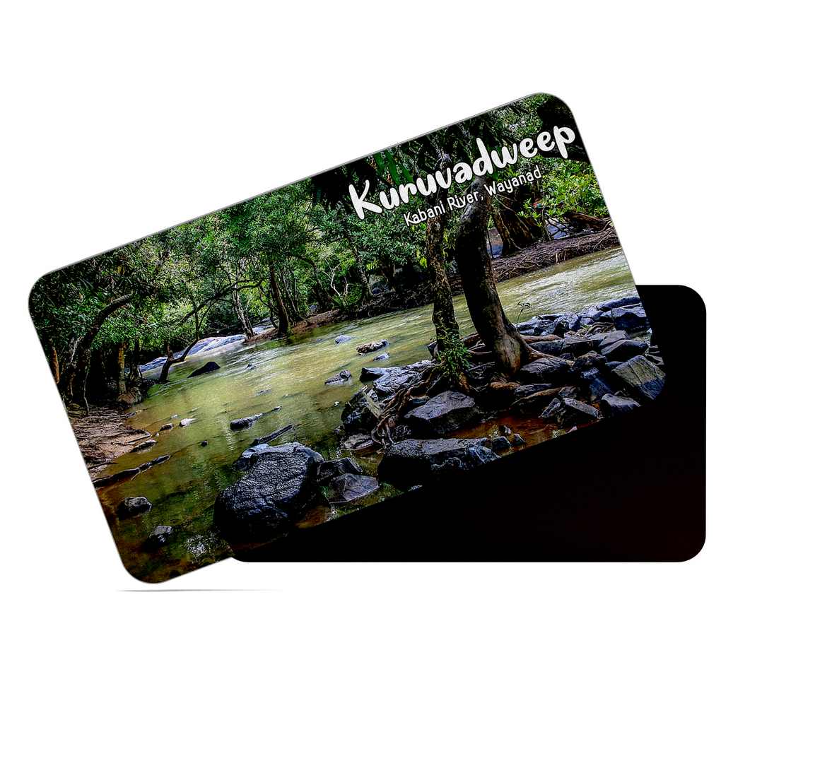 dhcrafts Multicolor Kerala Wayanad Kuruvadweep, Kabini River Design Rectangular Rubber Matte Finish Fridge Magnet / Magnetic Card Pack of 1 (8.6cm x 5.4cm)